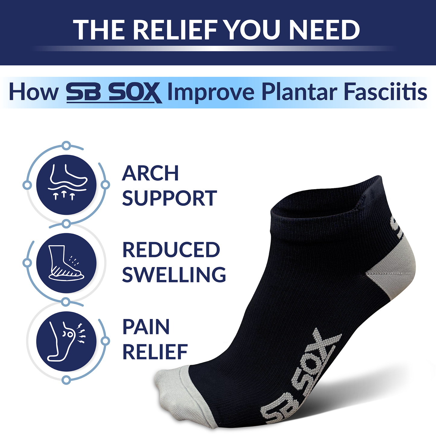 2-pair lowcut compression running socks (15-20mmhg)