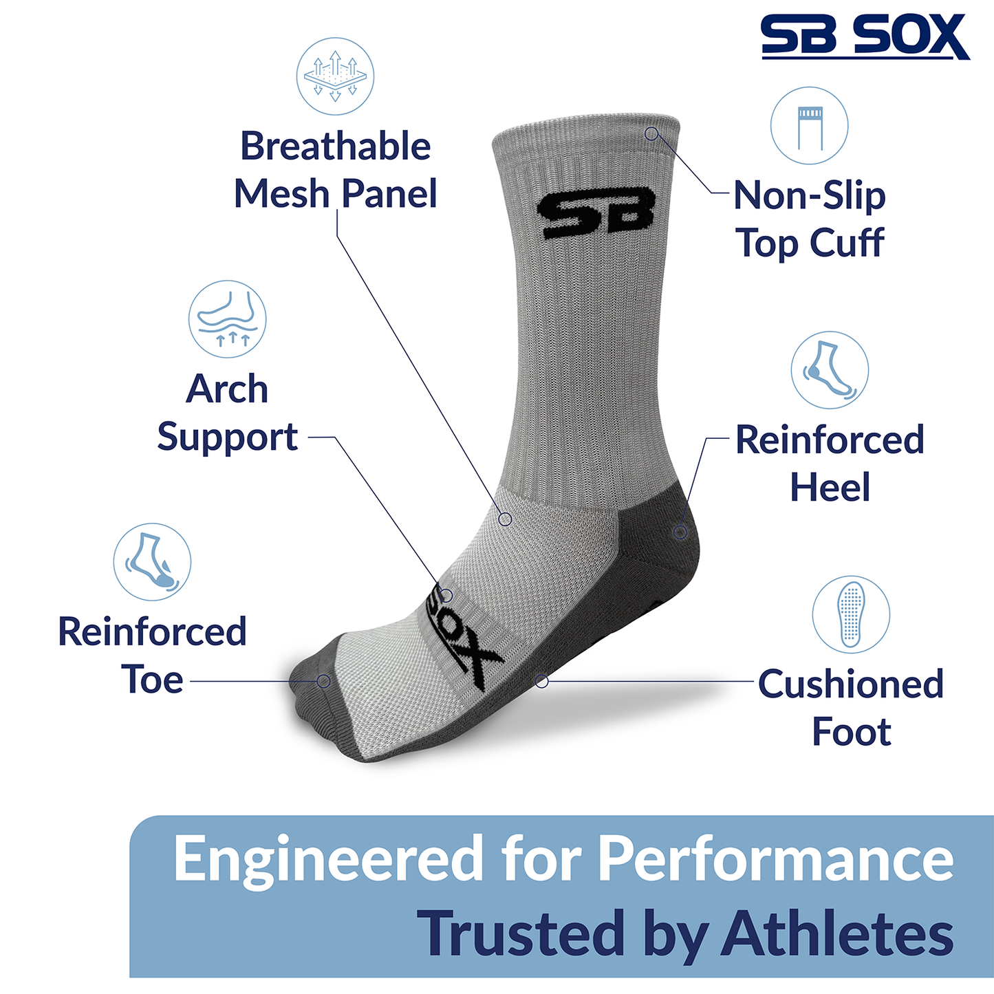 2-pair grip socks for men and women